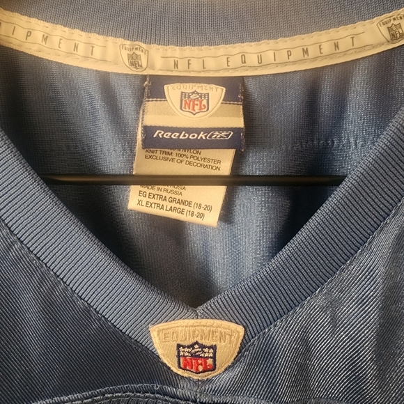 NFL Antonio Gates San Diego Chargers Powder Blue Reebok Jersey Boys Size XL - Picture 3 of 7